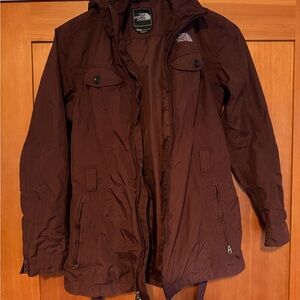 The North Face Maroon Rain Jacket